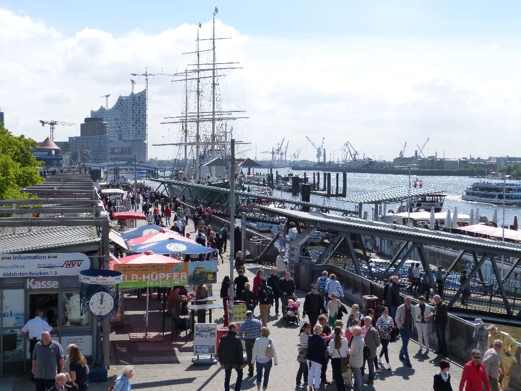 Hamburg harbor Landungsbrücken