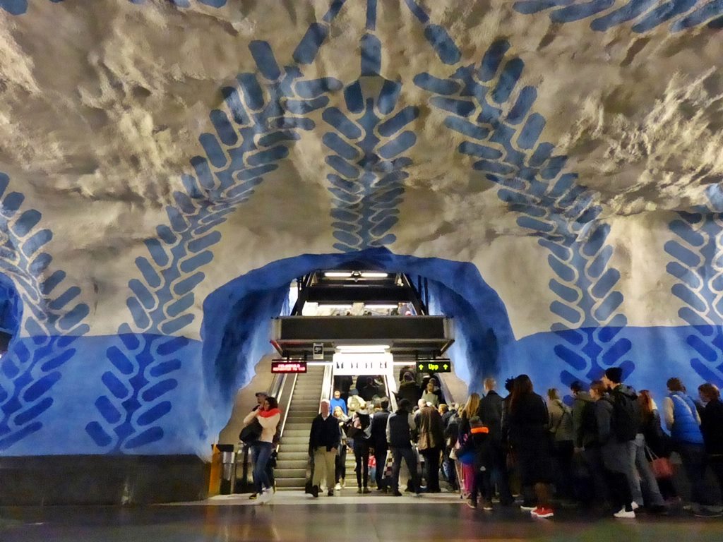 Metro Station in Stockholm, Sweden