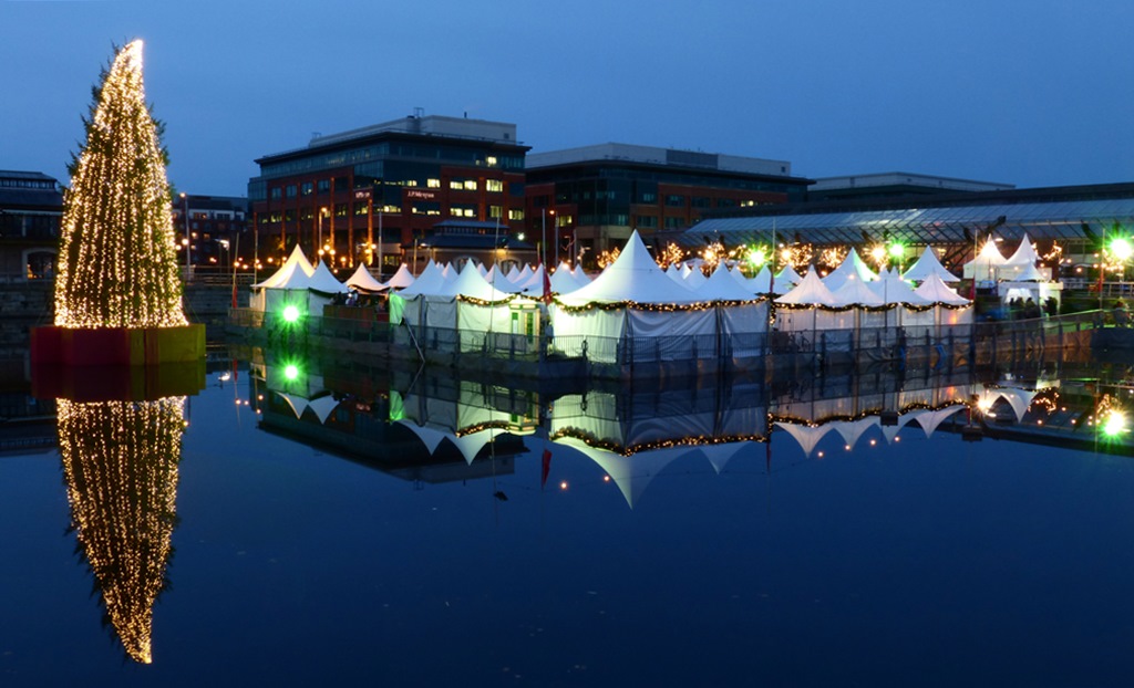 Christmas decorations in Dublin, Ireland