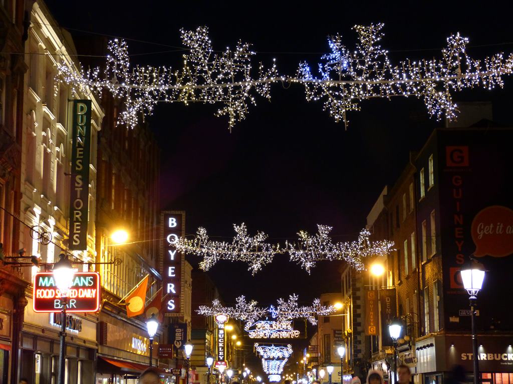 Christmas decorations in Dublin