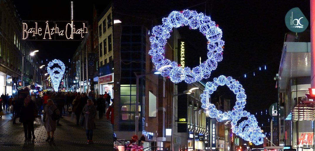 Christmas decorations in Dublin