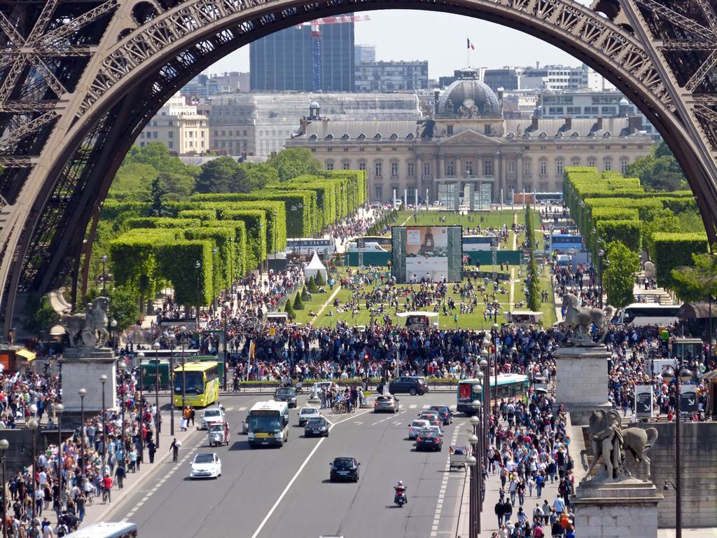 moments of travel at the Eiffel Tower in Paris