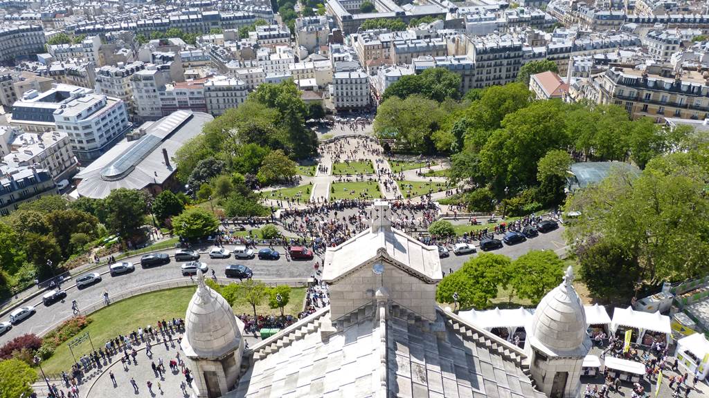 moments of travel on top of Sacre Coeur in Paris