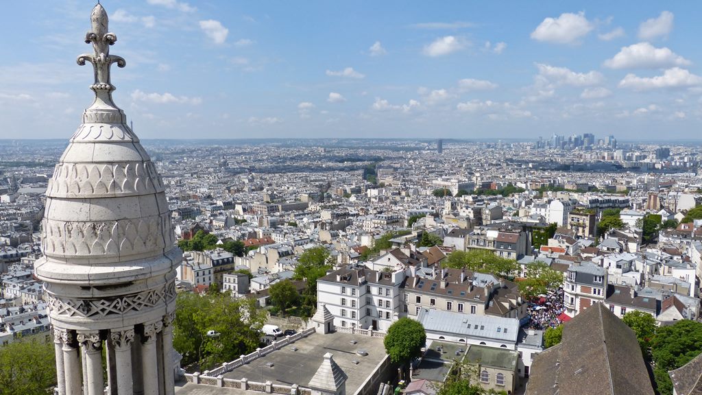 moments of travel on top of Sacre Coeur in Paris