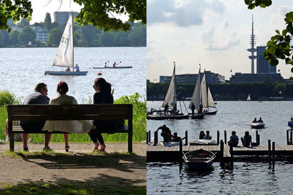 A spring day at the Außenalster