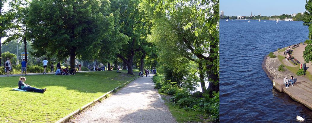 A spring day at the Außenalster