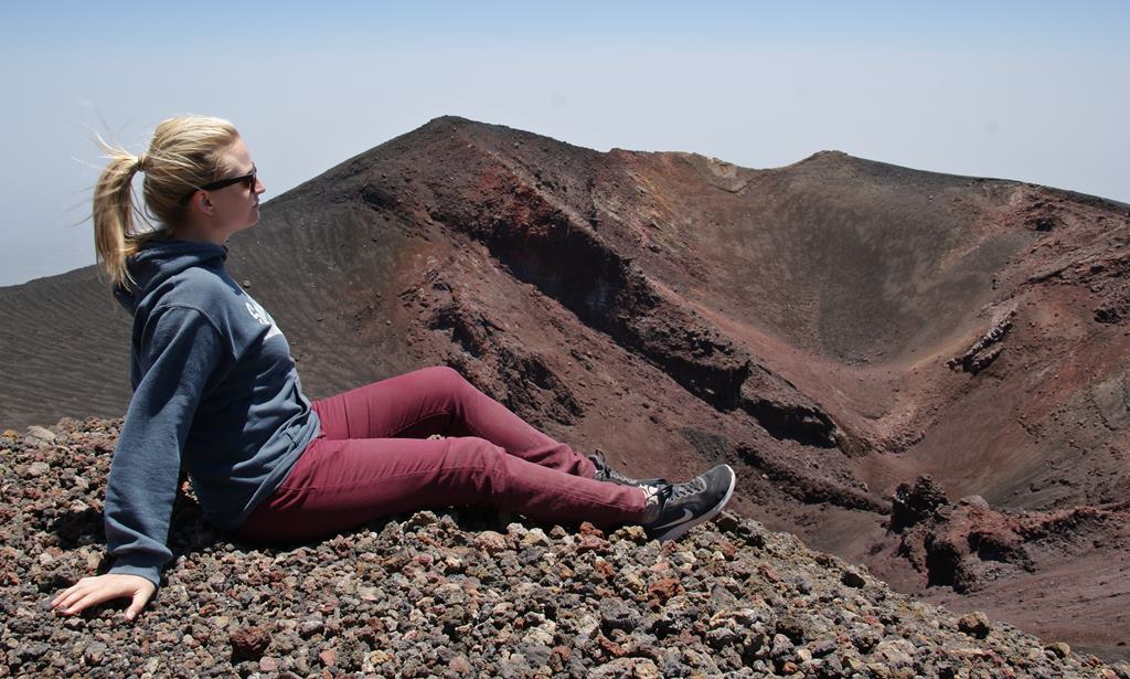 Sitting on Mount Etna in Sicily, The Versatile Blogger Award - momentsoftravel.com