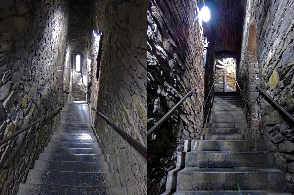 Treppenaufgang in Gravensteen Grafenburg Gent, Gent Sehenswürdigkeiten, Moments of Travel