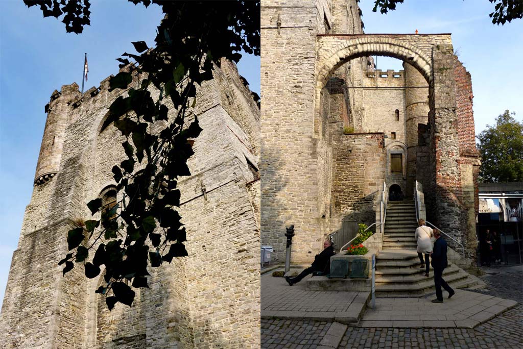 Turm und Eingang Gravensteen Gent, Gent Sehenswürdigkeiten, Moments of Travel