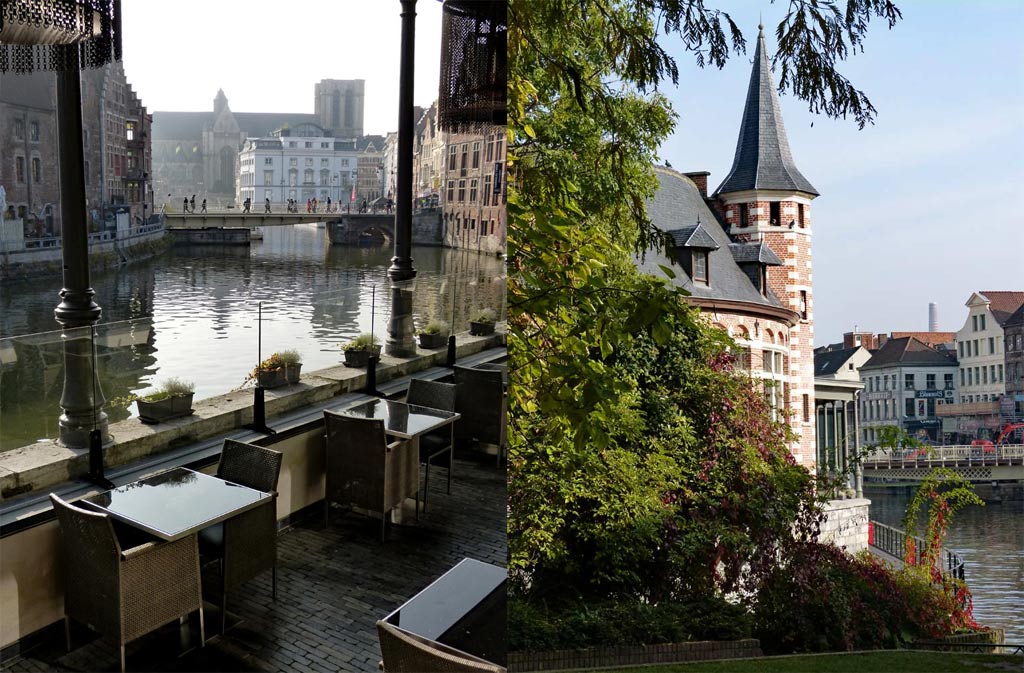 Restaurant und Turm in Gent, Gent Sehenswürdigkeiten, Moments of Travel