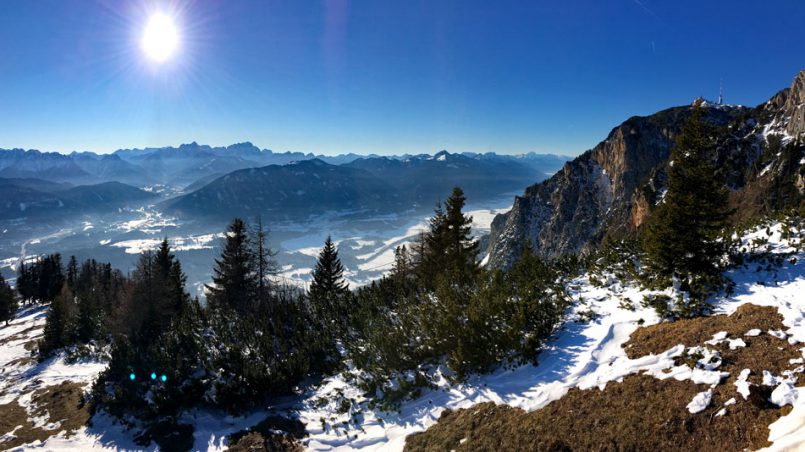 gipfel berge sonne aussicht vom dobratsch