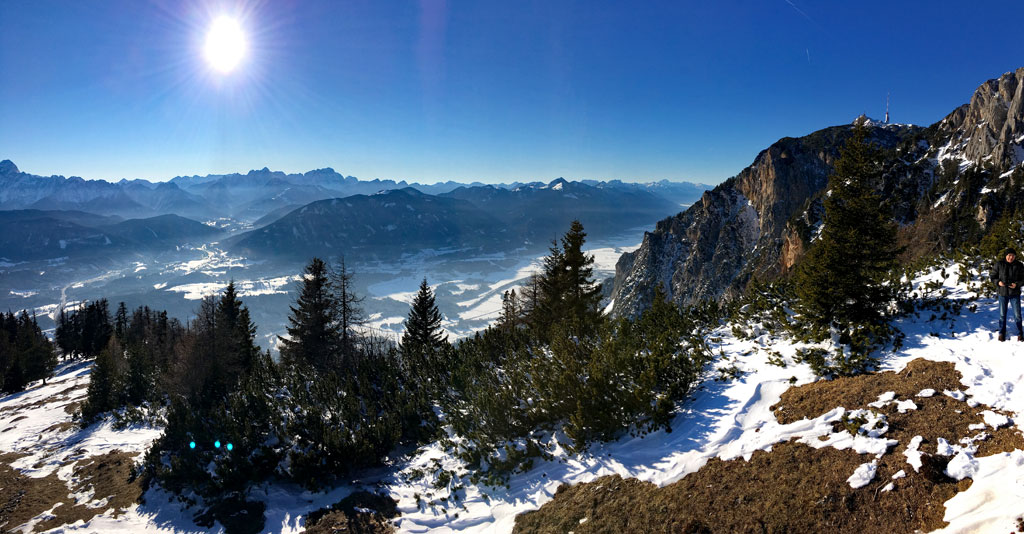 gipfel berge sonne aussicht vom dobratsch