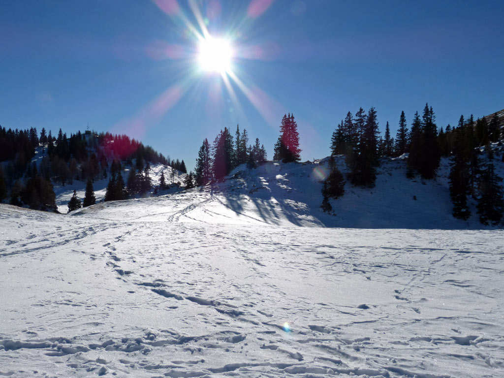 sonne blauer himmel schnee dobratsch