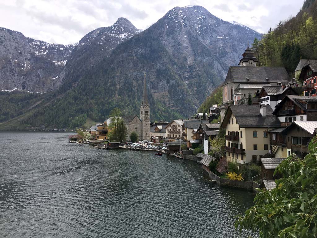 aussicht auf hallstatt