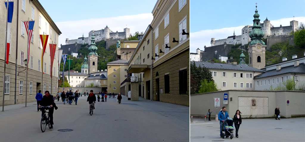 Domquartier mit Blick auf Festung Hohensalzburg