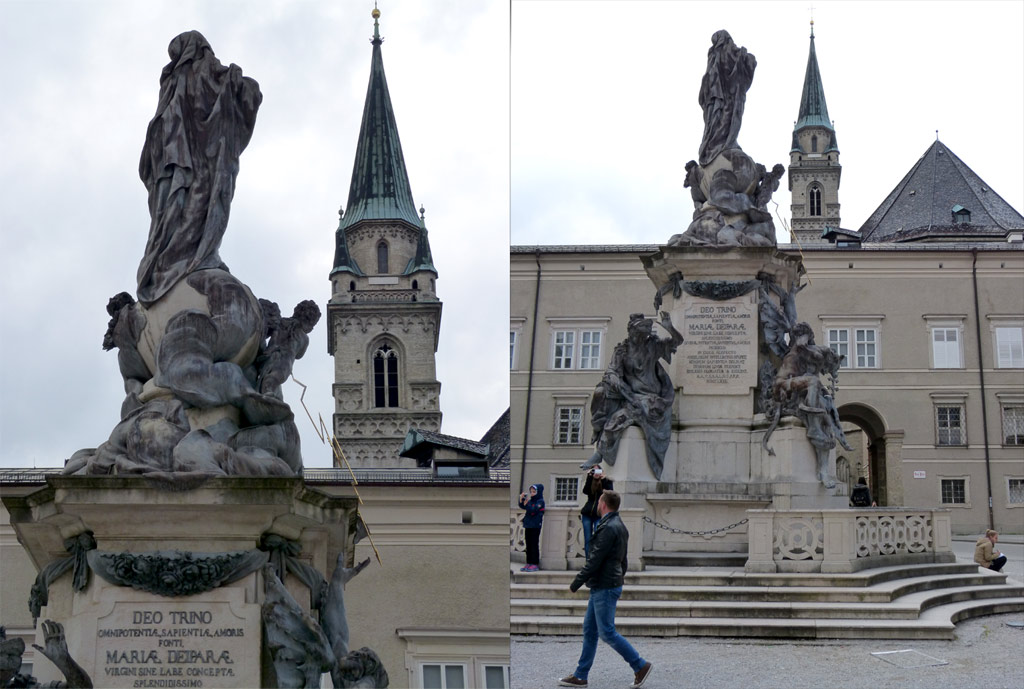 Statue Kirchturm Dom zu Salzburg