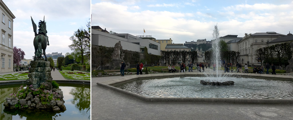 Springbrunnen Pferdestatue