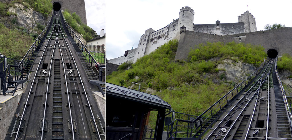 Gleise zur Festung Hohensalzburg