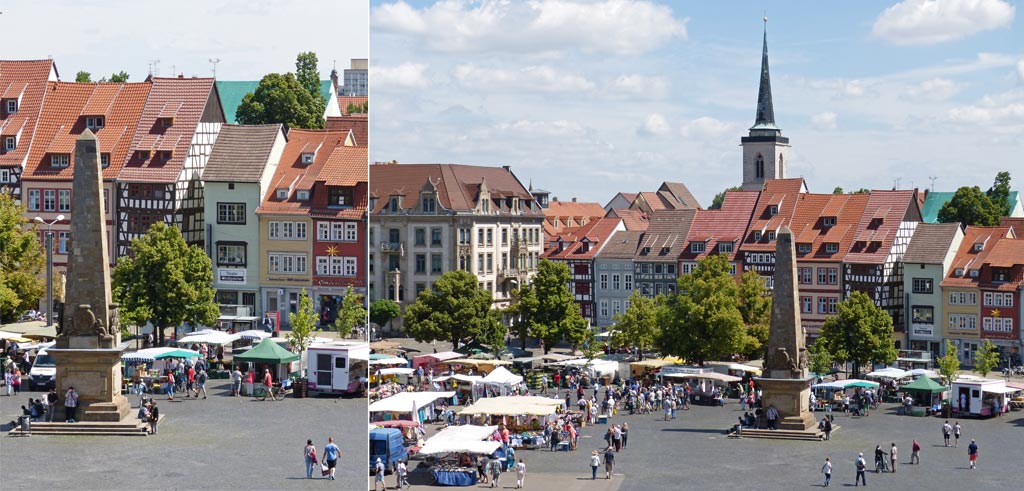 Bunte Häuser Domplatz Erfurt