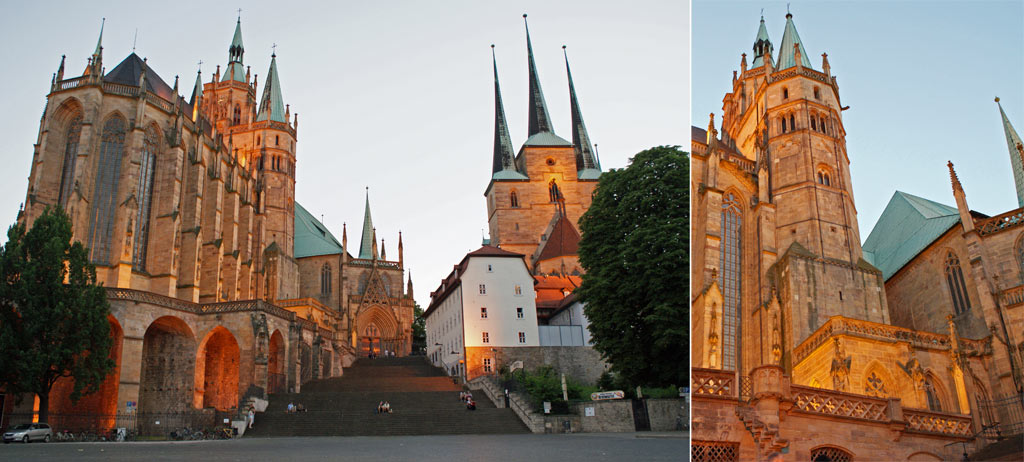 Dom Erfurt bei Nacht