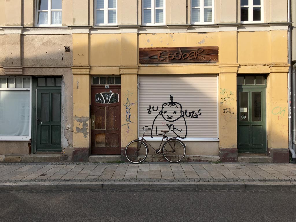 Haus runtergekommen Erfurt Fahrrad