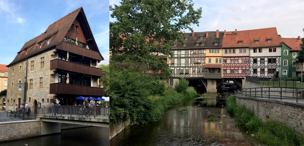 Haus Spitzdach Krämerbrücke Erfurt