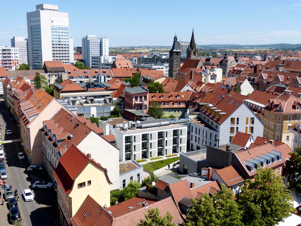 Hochhaus Dächer Ausblick Erfurt