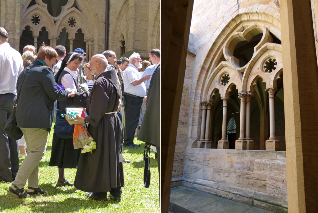 Mönch Schwster Kreuzgang Dom Erfurt