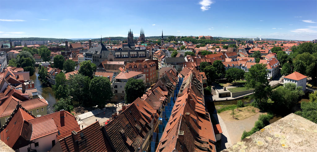 Panorama Krämerbrücke Dom Erfurt Tipps