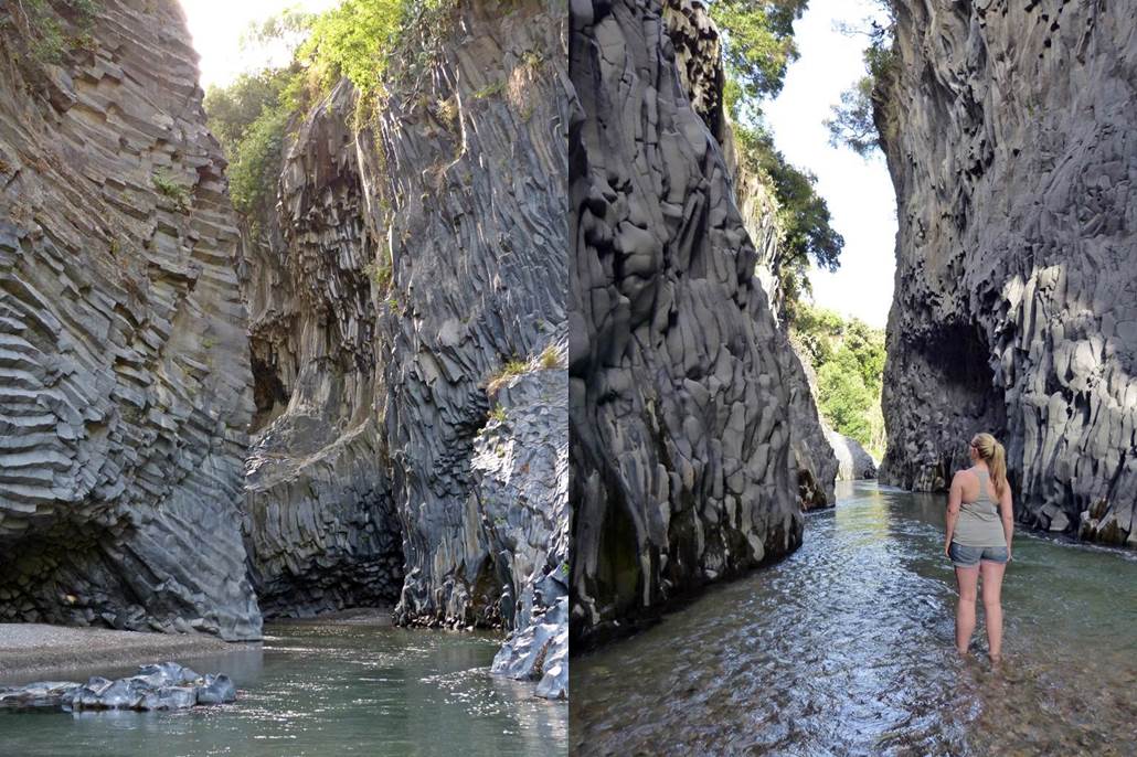 Alcantara Schlucht Sizilien