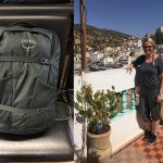 Reisen mit Handgepäck Frau Rucksack