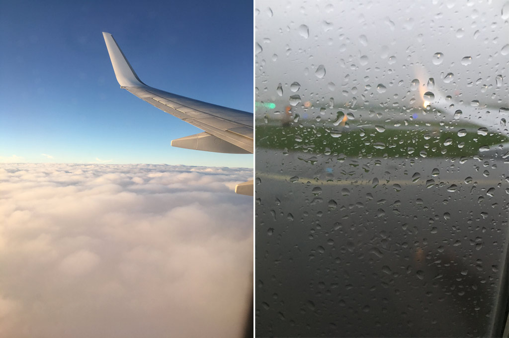 Flugzeug Ausblick aus Fenster